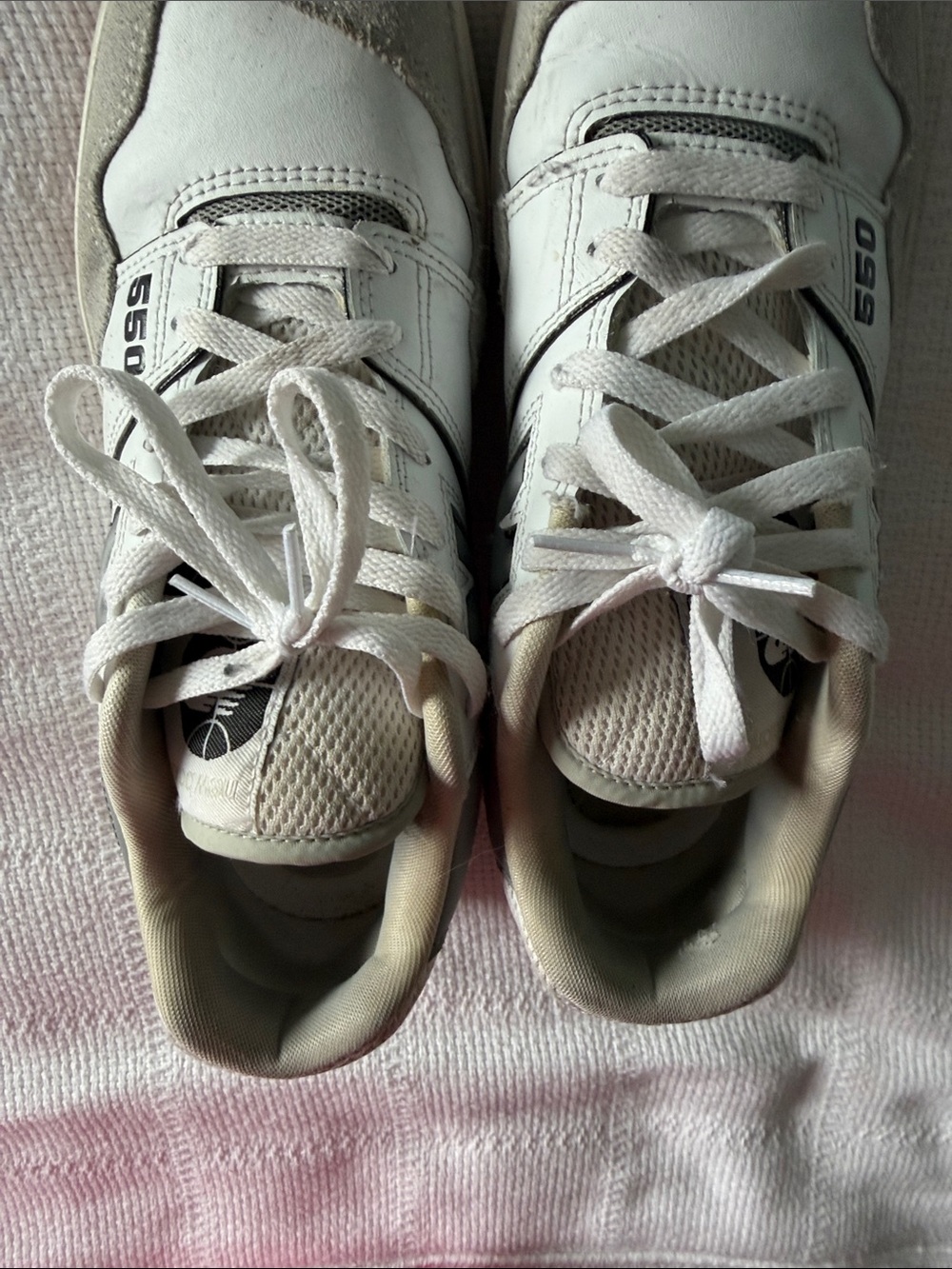 New Balance White & Gray 550 Low-Top Sneakers Size Men’s 10.5 - Picture 5 of 7